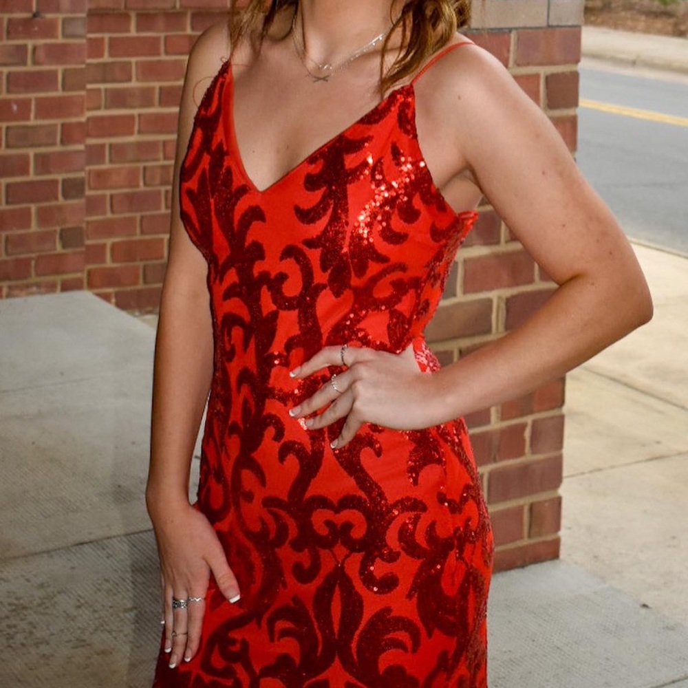 red mini party dress size medium/large